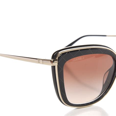 CHANEL Acetate Quilted Metal Butterfly Sunglasses 4238